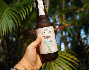 On The Wagon Kombucha x Grand Hyatt Hongkong exclusive collaboration Pineapple Kombucha bottle